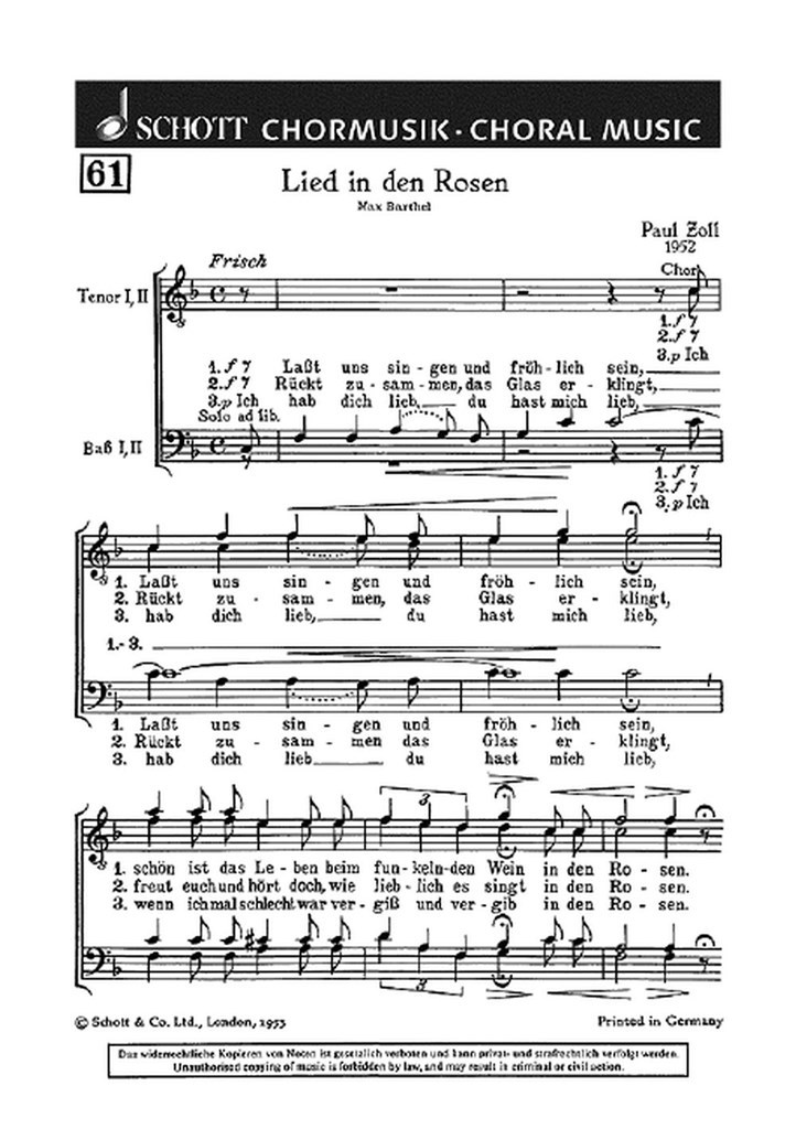Lied in den Rosen
